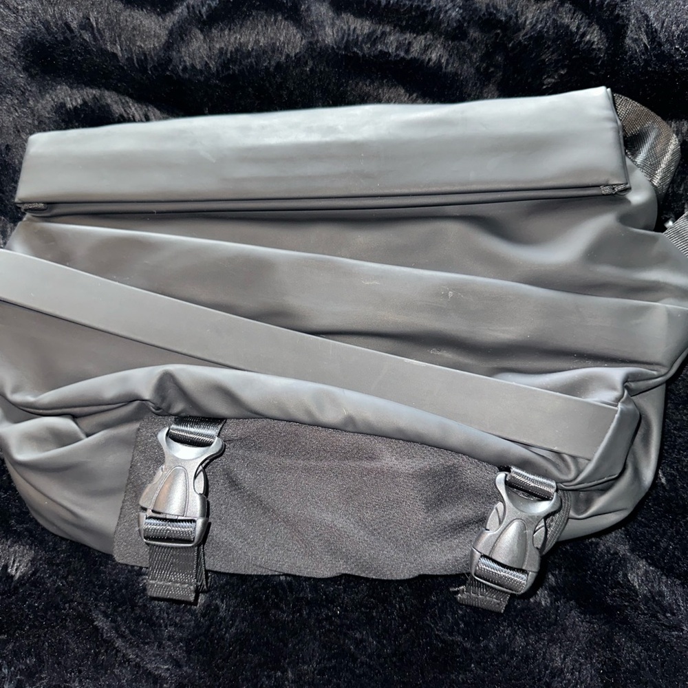 Black Roll-Top Sling Bag